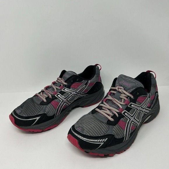 ASICS Gel Venture 4 Women's Size 11 Black Pink Athletic Running Sneaker Shoes - Picture 15 of 15
